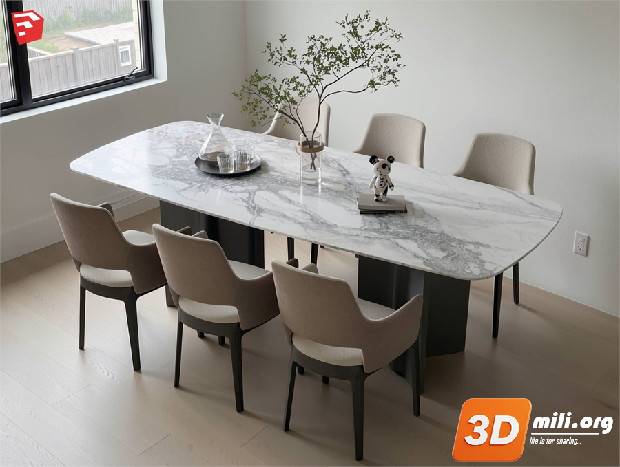 Dining Table Set Skp Files
